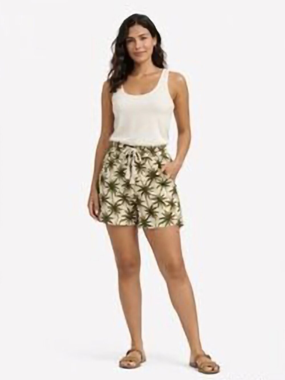 Briggs New York Women's Linen Blend Pull-On Summer Shorts Relaxed Fit Size XXL